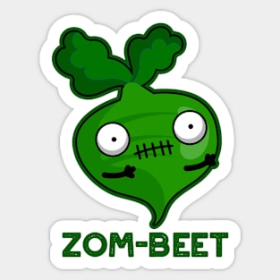 Zom-beet Cute Halloween Zombie Beet Pun Sticker